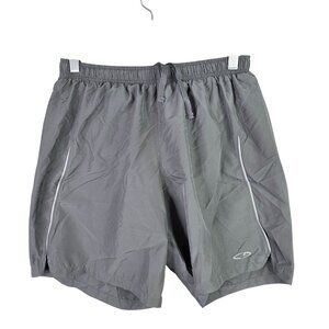 Mens Champion Smoke Gray Athletic Shorts Lined Drawstring Elastic Waist Size M